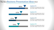 Business Presentation Ideas Templates with Four Nodes