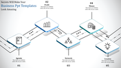 Creative Business Process PowerPoint Slide-Five Node