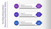 Three Node Business PowerPoint Slides template and Google slides