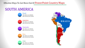 Beautifully Designed PowerPoint Country Map - South America