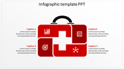 Stunning Infographic Template PPT With Red Color Slide