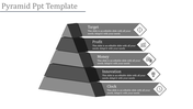 Our Predesigned Pyramid PPT Template Design-Five Node