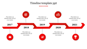 Imaginative Timeline Template PPT with Five Nodes Slides