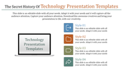 Technology PPT Presentation Templates with Four Nodes