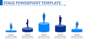 Effective Stage PowerPoint Template With Five Nodes