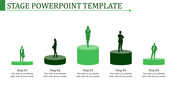 Use Stage PowerPoint Template In Green Color Slide