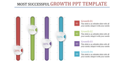 Four Noded Growth PowerPoint Template for Strategic Planning