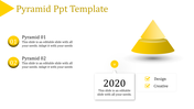 Amazing Pyramid PPT Template on Yellow Colour Slides