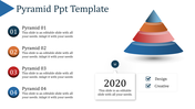 Innovative Pyramid PPT Template with Four Nodes Slides