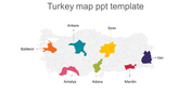 Elegant Turkey Map PPT Template Presentation Designs