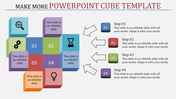 Affordable PowerPoint Cube template and Google slides -4 Node