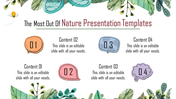 Multicolor Nature Presentation Templates With Four Nodes