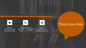 Best Orange Thank you Slide PowerPoint Presentation