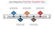 Multicolored Timeline Template PowerPoint for Scheduling