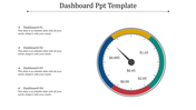 Four Noded Dashboard PPT Template for Data Visualization