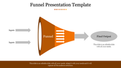 Simple Funnel Presentation Template Slide Design-One Node