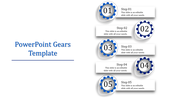 Attractive PowerPoint gears template and Google slides