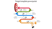 Attractive Target PowerPoint Template for presentation