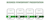 Business PowerPoint Template with Four Noded Designed