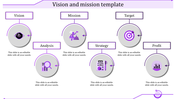 Six-Nodes Vision And Mission PPT Template & Google Slides