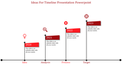 Flag Model Timeline Presentation PowerPoint Template