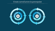 Create Curved Arrow In PowerPoint Presentation-Two Node