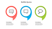 Editable Bubble Quotes PPT Template Designs-Three Node