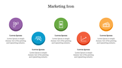 Multicolor Marketing Icon PPT Presentation Designs