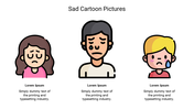 Creative Sad Cartoon Pictures PPT Template