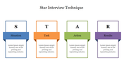 Creative Star Interview Technique PowerPoint Template