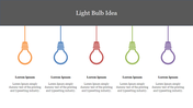 Editable Light Bulb Idea PowerPoint Slide Presentation