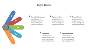 Superb Big 5 Traits PowerPoint Presentation Template