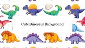 Creative Cute Dinosaur Background PowerPoint Template