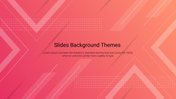 Abstract gradient background in shades of pink with diagonal lines and dots with title and placeholder text.