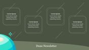 Attractive Dune Newsletter PPT Template Presentation