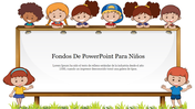 Diapositiva de fondos de PowerPoint para niños creativos