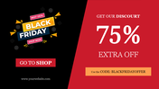 Stunning Model O Black Friday Presentation Slide Design