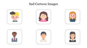 Creative Sad Cartoon Images Template Presentation Slide