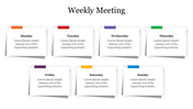 Editable Weekly Meeting Template Presentation