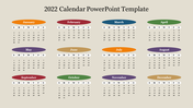 Customizable calendar template 2022 PowerPoint PPT