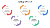 Effective Pentagon Clipart Presentation Template Slide