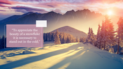 Elegant Winter PowerPoint Background Presentation Template