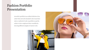 Awesome Fashion Portfolio Presentation Template PowerPoint