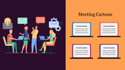 Illustration Meeting Cartoon Presentation Template