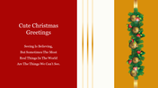 Cute Christmas Greetings Presentation Template Design 