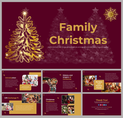 Family Christmas PowerPoint And Google Slides Templates