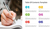 Elegant table of contents template Presentation PowerPoint