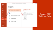 Convert PDF To PowerPoint Slide Template Presentation