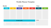 Attractive Weekly Planner Template for Presentation