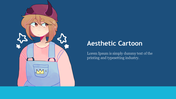 Stunning Aesthetic Cartoon With Presentation Template Design